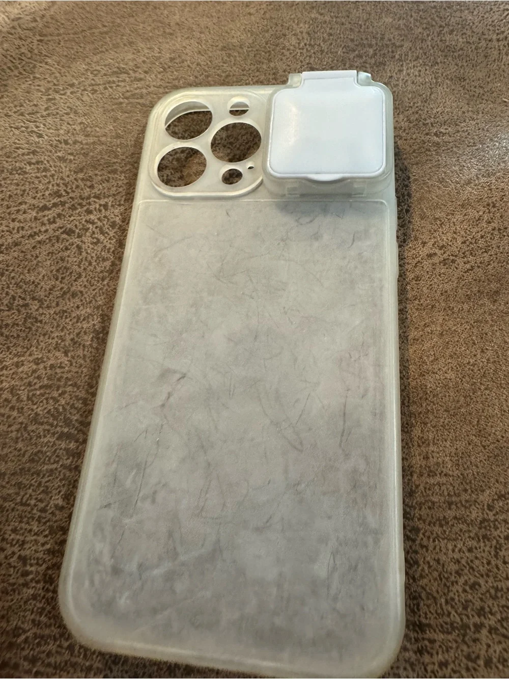 Clear White Camera Cover Phone Case - Unbranded